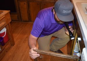Man doing pest control in Texas.