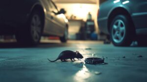 Mice going towards a trap in the garage